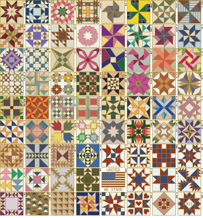  Six Sets Quilt Blocks machine embroidery designs